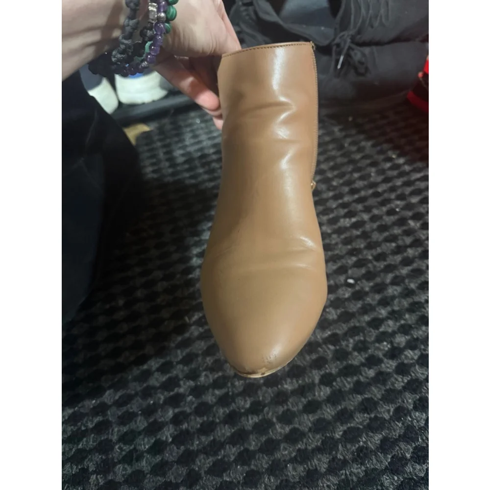 Women's BCBG Generation Tan Ankle Boots with Clear Heel!!! Accepting offers